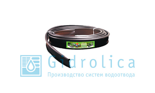 Бордюр Gidrolica Country Б-1000.2.11 - пластиковый черный L 10000